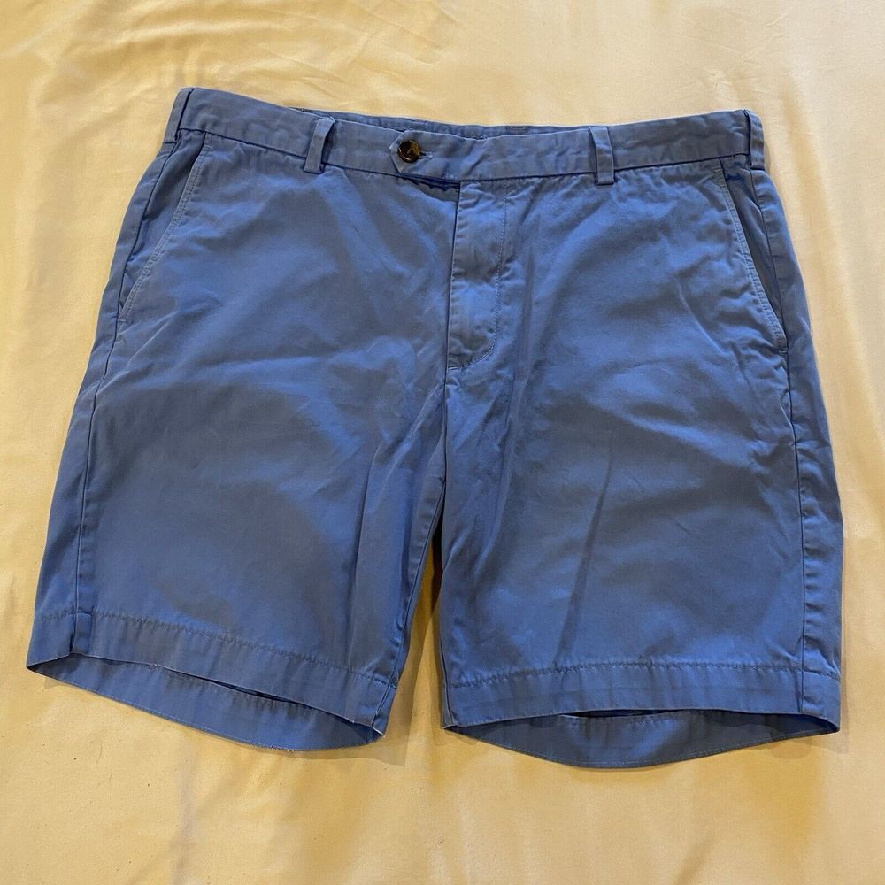 Brooks Brothers Mens Shorts Blue 38 Chino Casual Bermuda Pockets 8" Golf